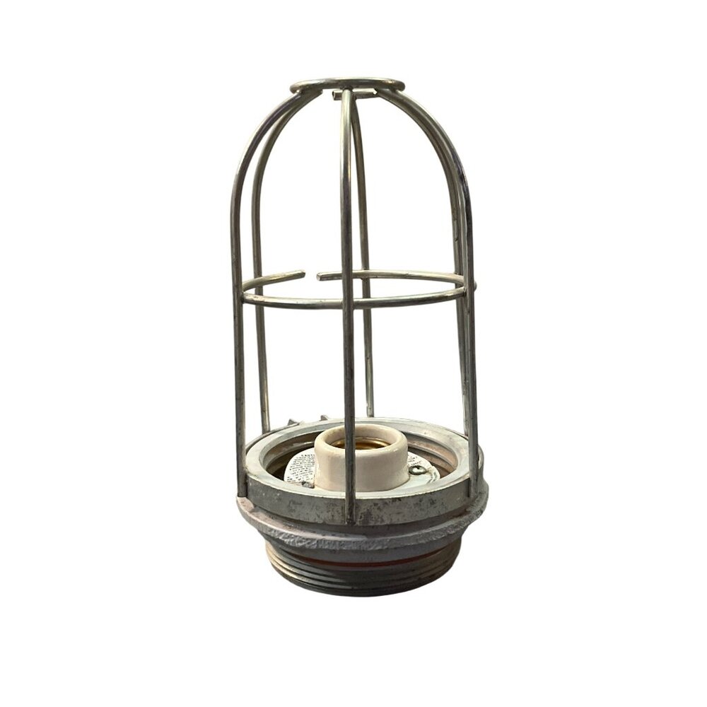 Vintage Appleton Industrial Cage Light Fixture Used Loft Decor Heavy